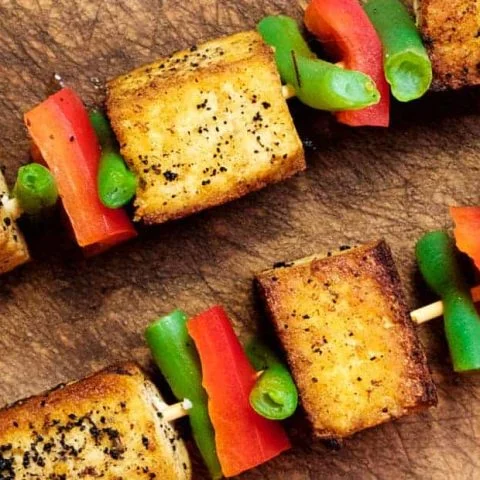 Smoked Tofu Skewers or Kabobs