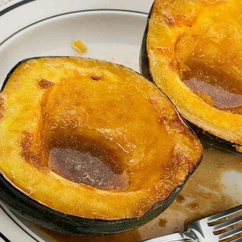 Smoked Acorn Squash with Brown Sugar and Butter