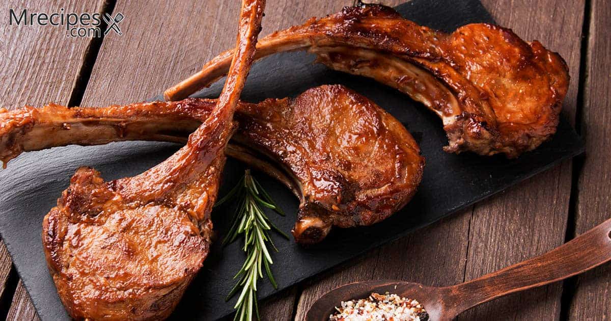 Smoked Lamb Shoulder Chops with Mashed Celeriac and Braised Collard Greens Recipe